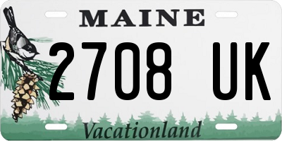 ME license plate 2708UK