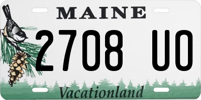 ME license plate 2708UO