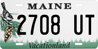 ME license plate 2708UT