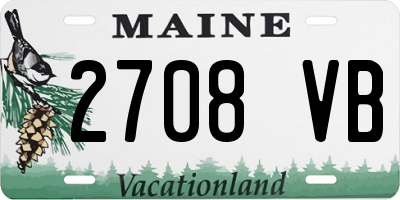 ME license plate 2708VB