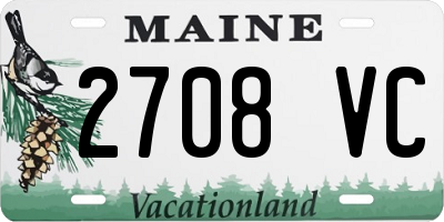 ME license plate 2708VC