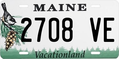 ME license plate 2708VE
