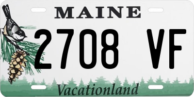 ME license plate 2708VF