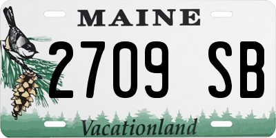 ME license plate 2709SB