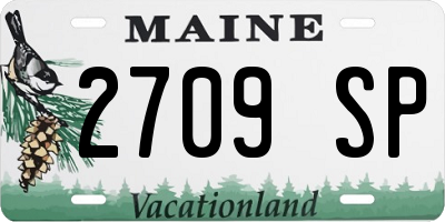 ME license plate 2709SP
