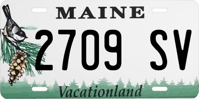 ME license plate 2709SV