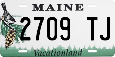 ME license plate 2709TJ