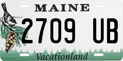 ME license plate 2709UB