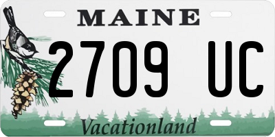 ME license plate 2709UC
