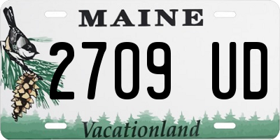 ME license plate 2709UD