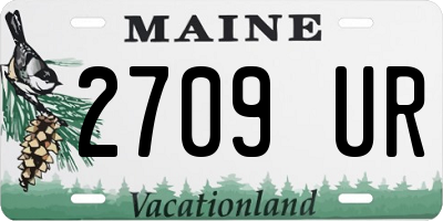 ME license plate 2709UR