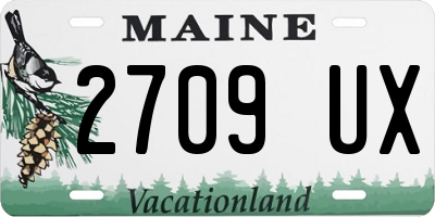 ME license plate 2709UX