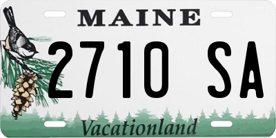 ME license plate 2710SA