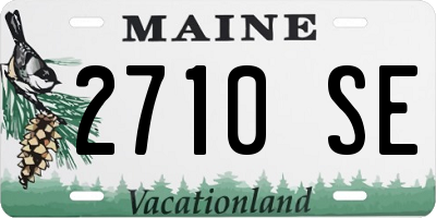 ME license plate 2710SE