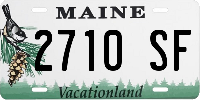 ME license plate 2710SF