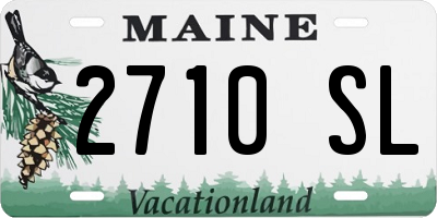 ME license plate 2710SL