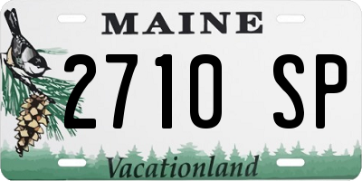 ME license plate 2710SP