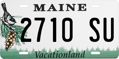 ME license plate 2710SU