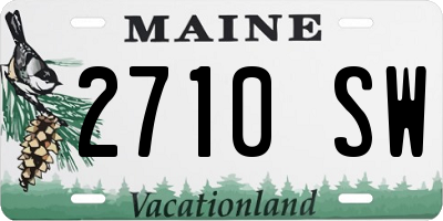 ME license plate 2710SW