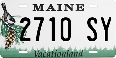 ME license plate 2710SY