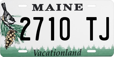 ME license plate 2710TJ
