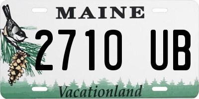 ME license plate 2710UB