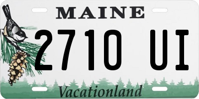 ME license plate 2710UI