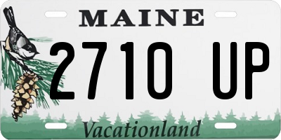 ME license plate 2710UP