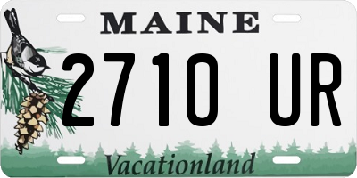 ME license plate 2710UR