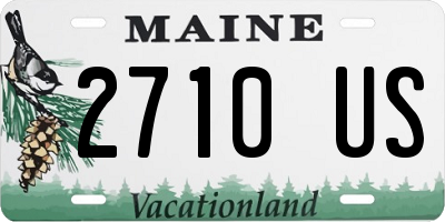 ME license plate 2710US