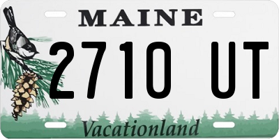 ME license plate 2710UT