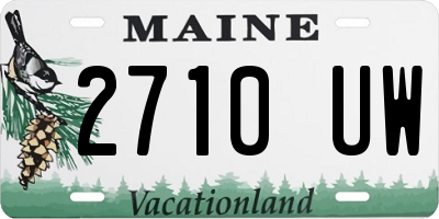 ME license plate 2710UW