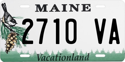 ME license plate 2710VA