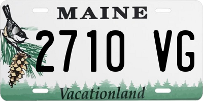 ME license plate 2710VG