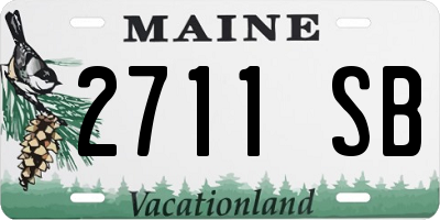 ME license plate 2711SB