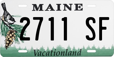 ME license plate 2711SF
