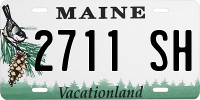 ME license plate 2711SH