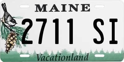 ME license plate 2711SI