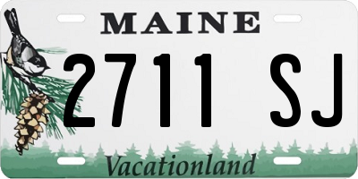 ME license plate 2711SJ