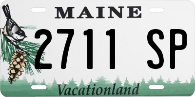 ME license plate 2711SP