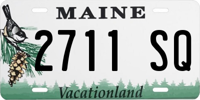 ME license plate 2711SQ
