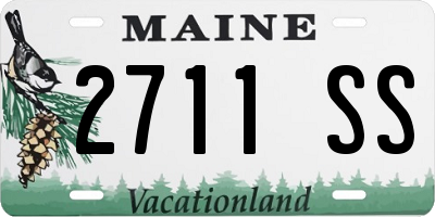 ME license plate 2711SS