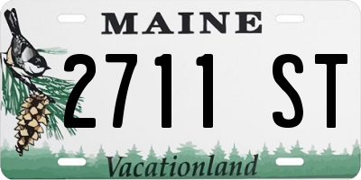 ME license plate 2711ST