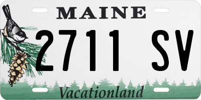 ME license plate 2711SV