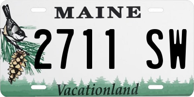 ME license plate 2711SW
