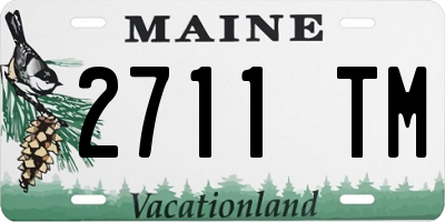 ME license plate 2711TM