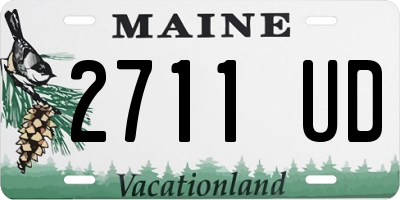 ME license plate 2711UD