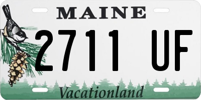 ME license plate 2711UF
