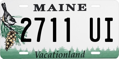 ME license plate 2711UI