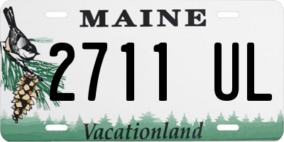 ME license plate 2711UL